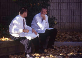 Photograph of hospitality students outdoors