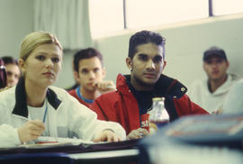 A photograph of attentive students in class
