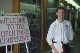 Photograph of college representative for the Open Doors Conference