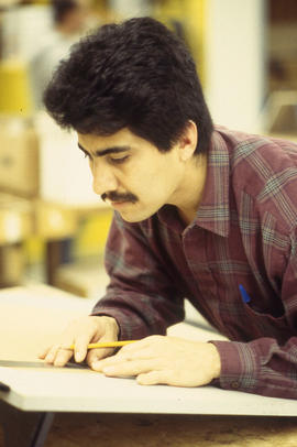 Photograph of a Design Foundations student