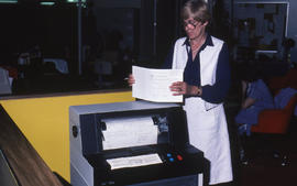Photograph of registration clerk Caroline Betsch