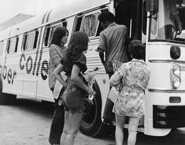 Photograph of Students Boarding the Humber Shuttle Bus