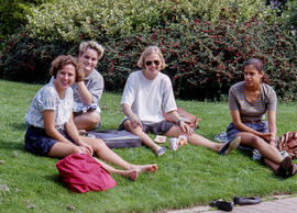 Photograph of staff members in the arboretum