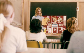 Photograph of a faculty member teaching class in Family and Consumer Studies