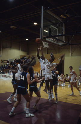 Photograph of a Humber Hawks basketball game