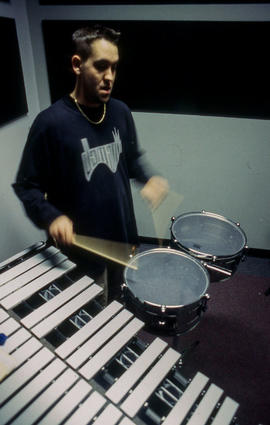 Photograph of a music student