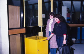 Photograph of students depositing completed questionnaire