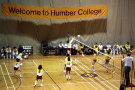 Photograph of a volleyball game in the Athletic Centre