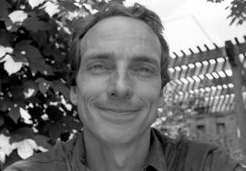 Photograph of Gary Gellert at the creative writing workshop