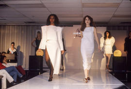 Photograph of a runway show put on by the Fashion program