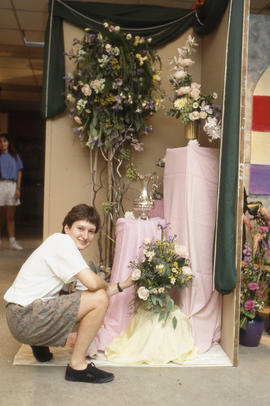 Photograph of a Retail Floriculture Student's Project Set Up