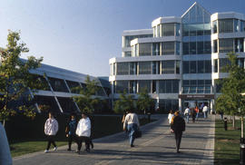 Photograph of the walkway to the main entrance of Humber North campus