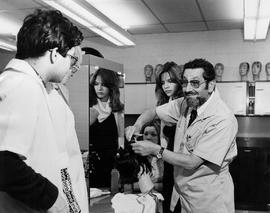 Photograph of Jacques Granville Demonstrating to his Students with a Mannequinn