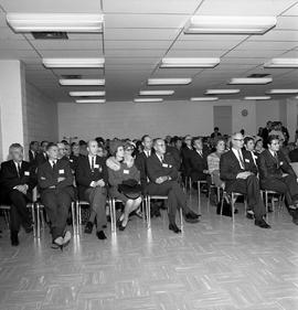 Photograph of the guests at the official D building opening