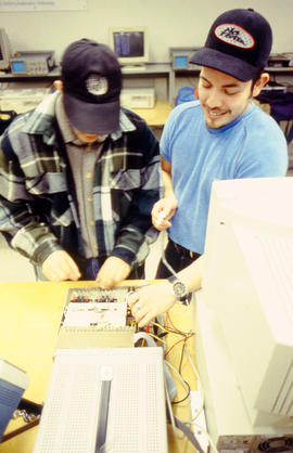 Photograph of student from the Electronics program