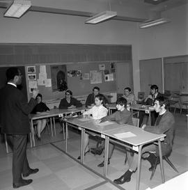 Photograph of a French instructor in class