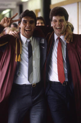 Photograph of students celebrating their graduation