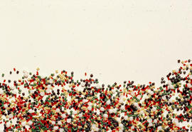 Photograph of colourful beads