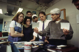 Photograph of instructor Ken Cummings and Industrial Design students
