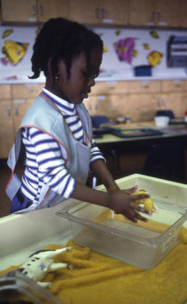 Photograph of a child at the daycare centre