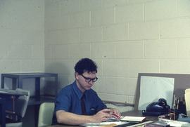 Jim Brady in the IMC offices : [photograph]