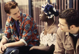 Photograph of students conversing