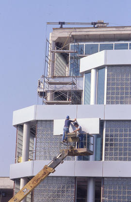 Photograph of the NX Building construction