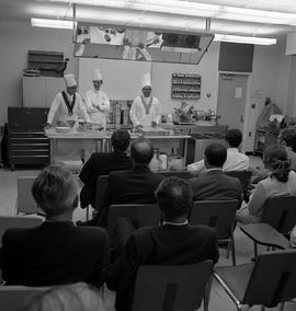 Photograph of Igor Sukor introducing a new evening program in cooking