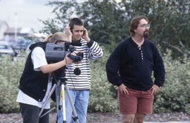 Photograph of Media Students Filming in the Arboretum