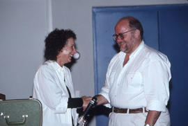 Photograph of Margaret Atwood and Greg Gatenby