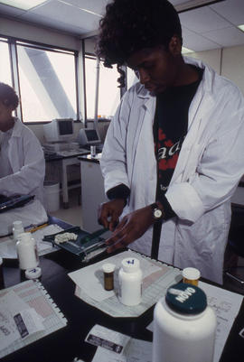 Photograph of Pharmacy Assistant students at work