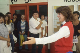 Photograph of students orientation  tour