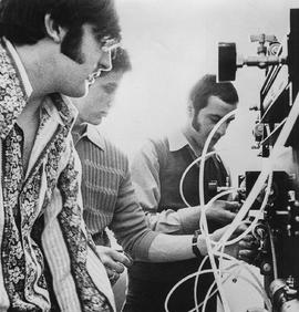 Photograph of Students Working with Pneumatic Equipment in the Technology Lab