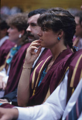Photograph of graduates at convocation ceremony