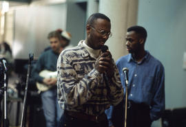 Photograph of students performing at Black History Month event