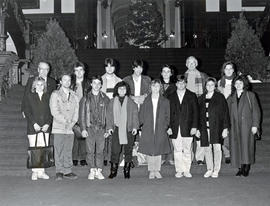 Photograph of staff and students at Queens Park