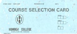 Course selection card : [computer punch card]