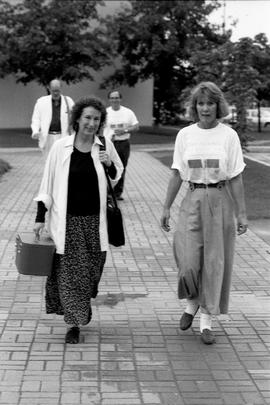 Photograph of Charlotte Empey and Margaret Atwood