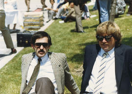 Photograph from the President's faculty and staff barbecue