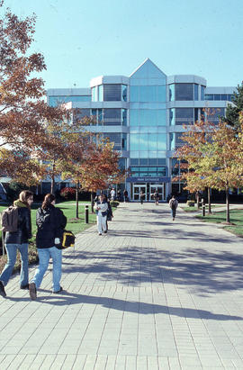 Photograph of North Campus Main Entrance on a sunny fall day