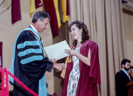 Photograph of President Robert A. (Squee) Gordon at a convocation ceremony