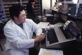 Photograph of Pharmacy Assistant students at work