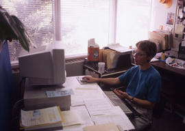Photograph of a graphic artist student