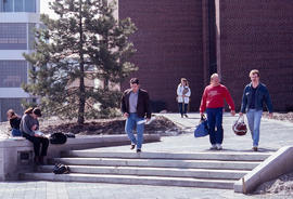 Photograph of the new walkway connecting the southern entrance to J building