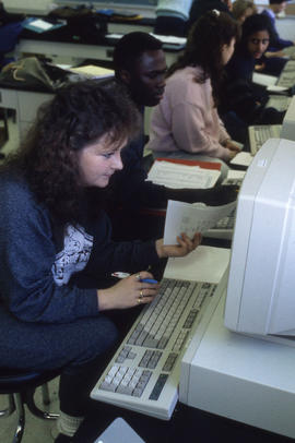 Photograph of a Student Using a Computer