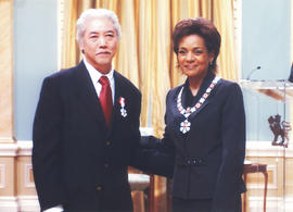 Photograph of Wayson Choy and the Governor General