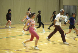 Photograph of an Aerobics Session in the Gym