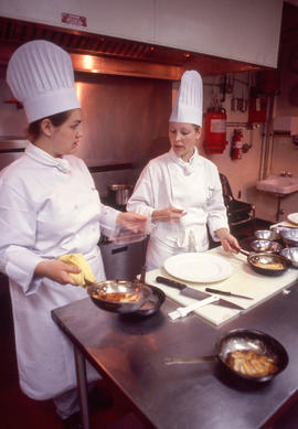 Photograph of culinary students