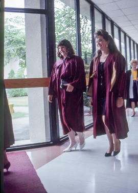 Photograph of graduating students processing to their convocation ceremony