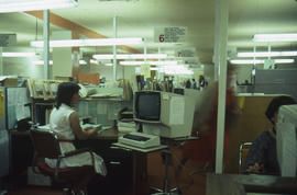 Photograph of workstation in the registration centre